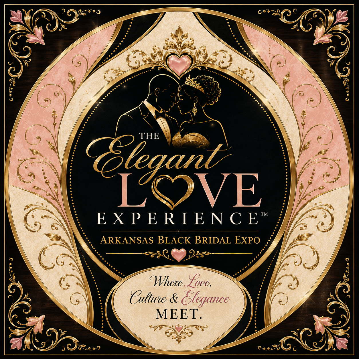 The Elegant Love Experience Arkansas Black Bridal Expo logo